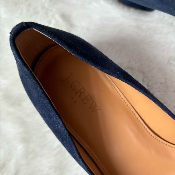 J. Crew Blue Suede Ballet Flats Size 7 - Picture 4 of 6